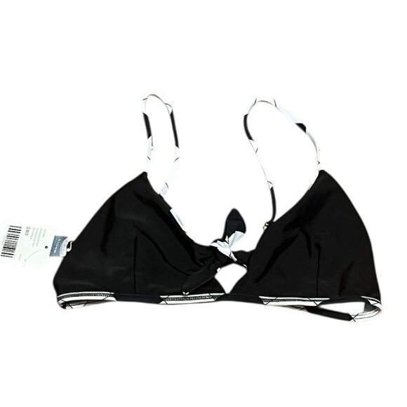 Planet Blue “Storm” Black And White Checkered Reversible Bikini Top, Size M, NWT - Picture 4 of 8